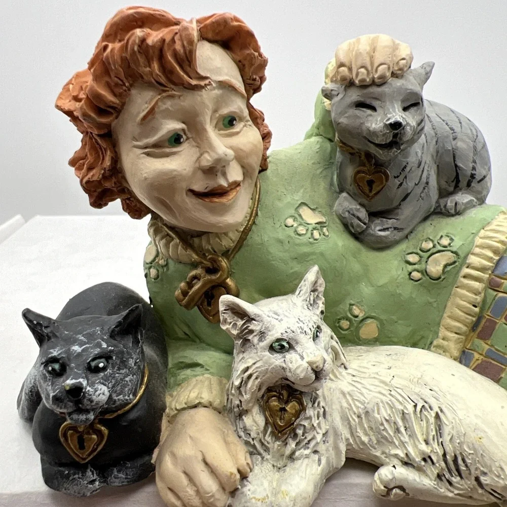 LADY KEEPER of the CATS - SHELF SITTER  Shenandoah Designs- no box, no paperwork